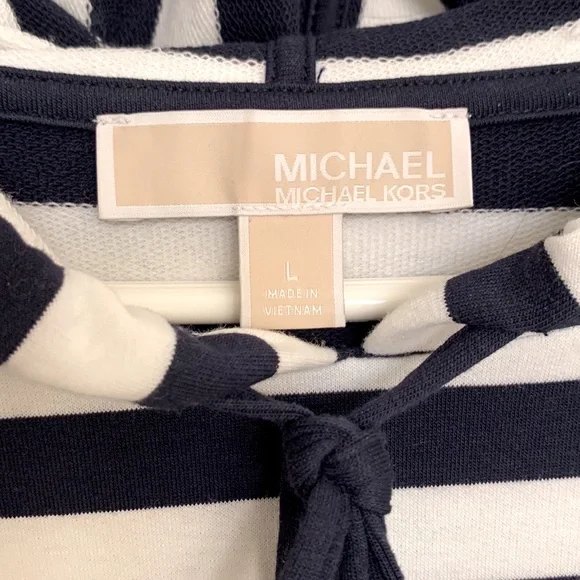 Michael Kors Navy White logo Hoodie - Picture 8 of 12